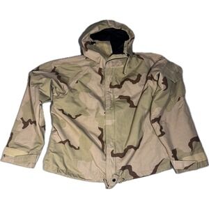 US Military Desert Camo Chemical Protective JSLIST Parka Jacket Medium Long